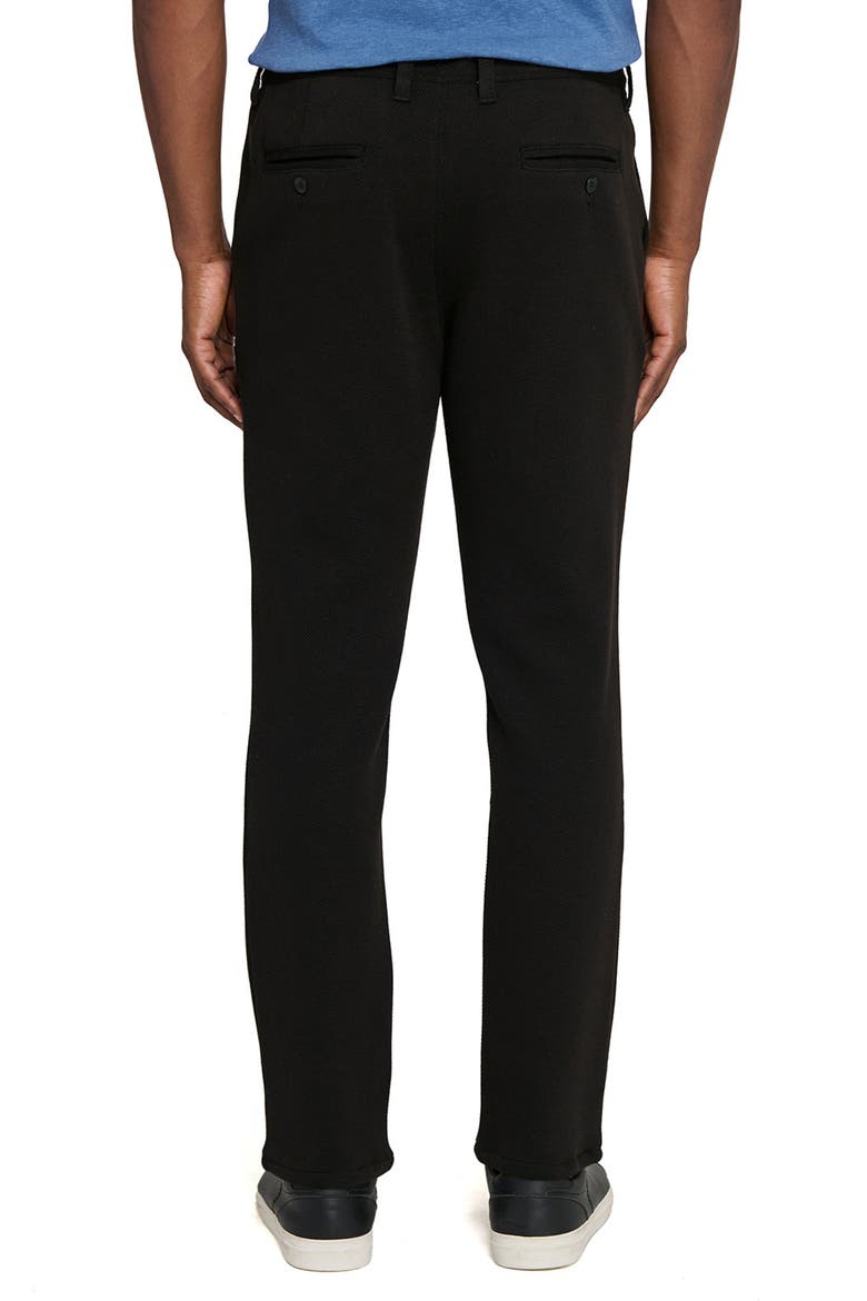 Cotton Blend Slim Straight Leg Pants, Alternate, color, BLACK