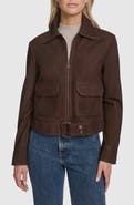 Andrew Marc Luneta Suede Trucker Jacket