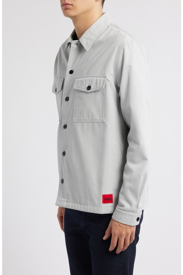 Enalu Button-Up Overshirt, Alternate, color, LIGHT/ PASTEL GREY