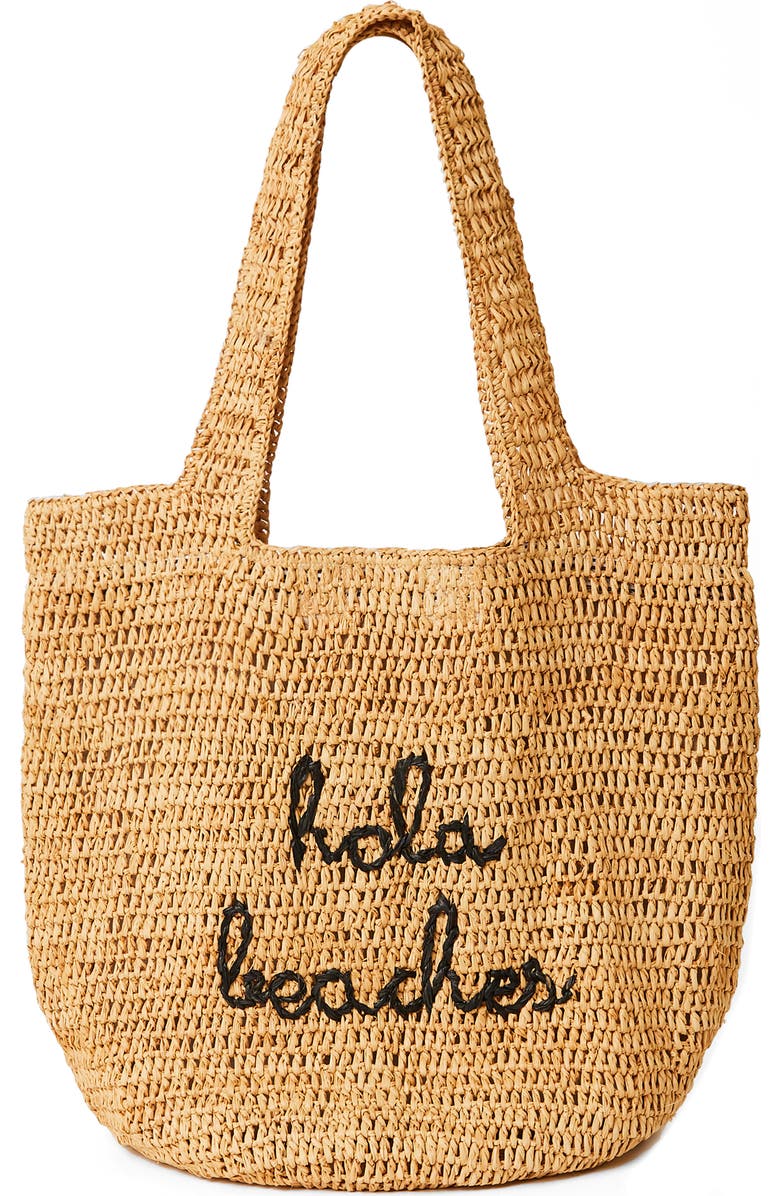 BTB Los Angeles Hola Beaches Straw Shopper, Main, color,