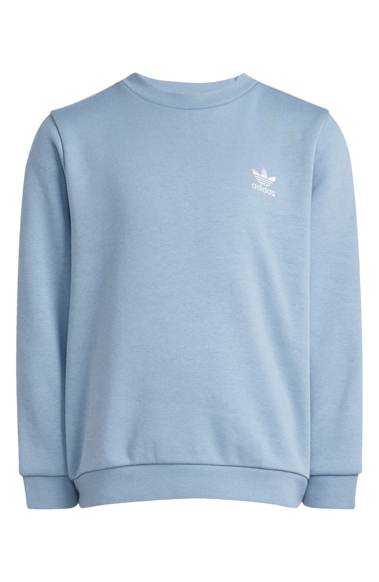 adidas Kids' Trefoil Essentials Crewneck Sweatshirt & Joggers Set, Alternate, color,