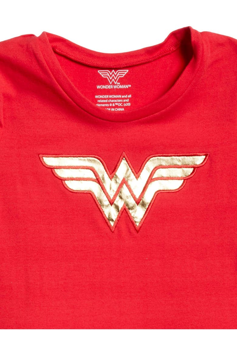 Justice League Wonder Woman Tutu Top and Leggings Set, Alternate, color, Wonder Woman Red