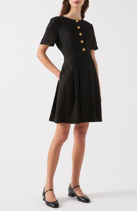 Army Green dress woman linen dress custom made midi dress 0797#