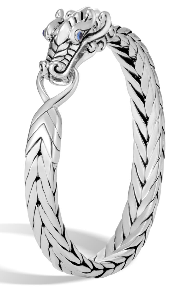 John Hardy Men's Legends Naga Station Bracelet with Blue Sapphire, Alternate, color, 