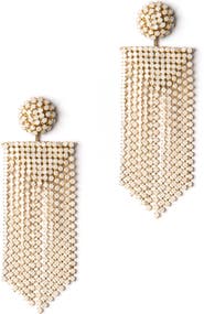 Deepa Gurnani Fanning Crystal Drop Earrings