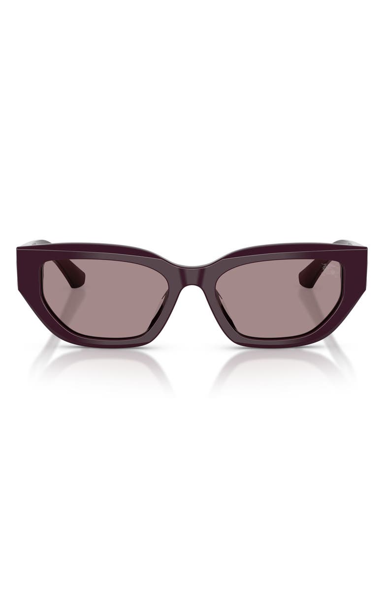 Burberry 54mm Irregular Sunglasses, Main, color, Violet
