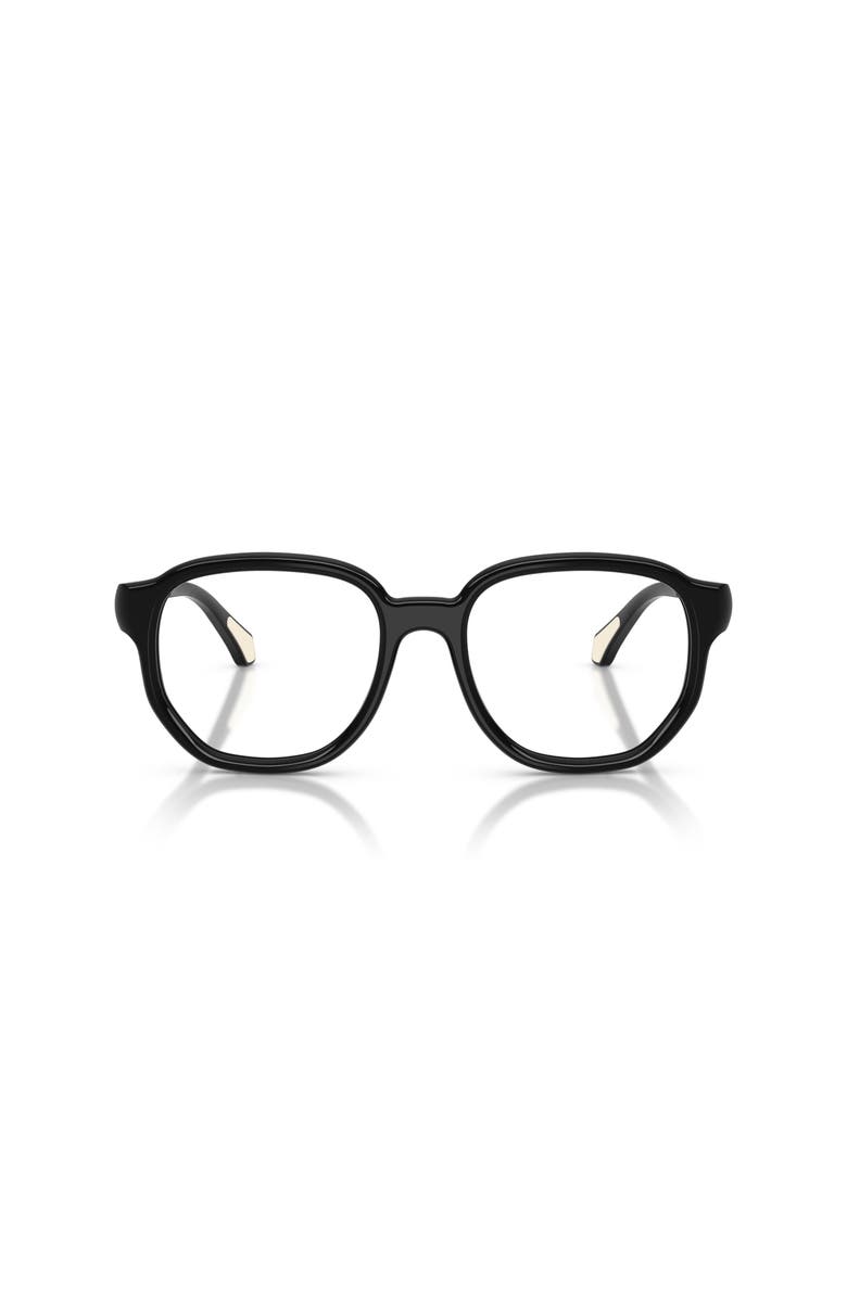 Moncler 53mm Rectangle optical glasses, Alternate, color, Black