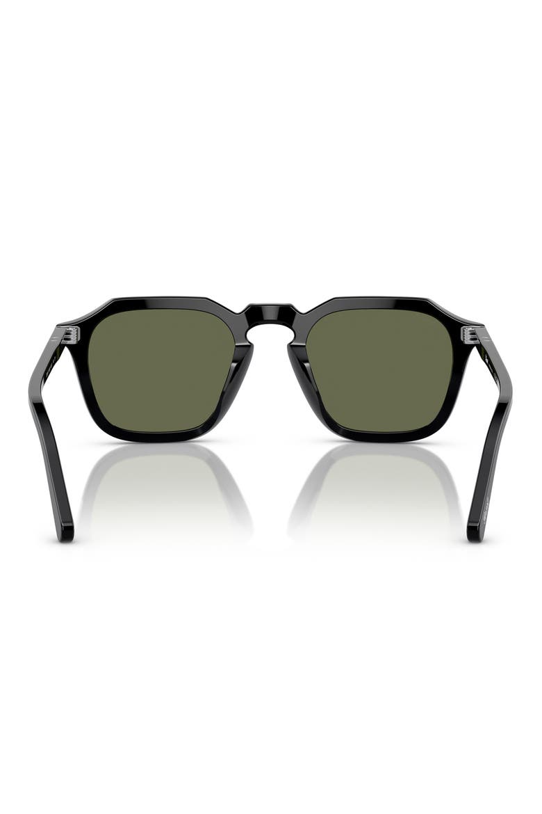 PO3292S 50mm Polarized Square Sunglasses, Alternate, color, BLACK / POLAR GREEN