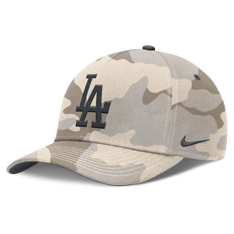 Men's Nike Natural Los Angeles Dodgers Camo Pack Rise Adjustable Hat