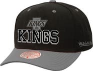 Mitchell & Ness Men's Mitchell & Ness Black/Silver Los Angeles Kings Backside Script Two-Tone Pro Crown Adjustable Hat