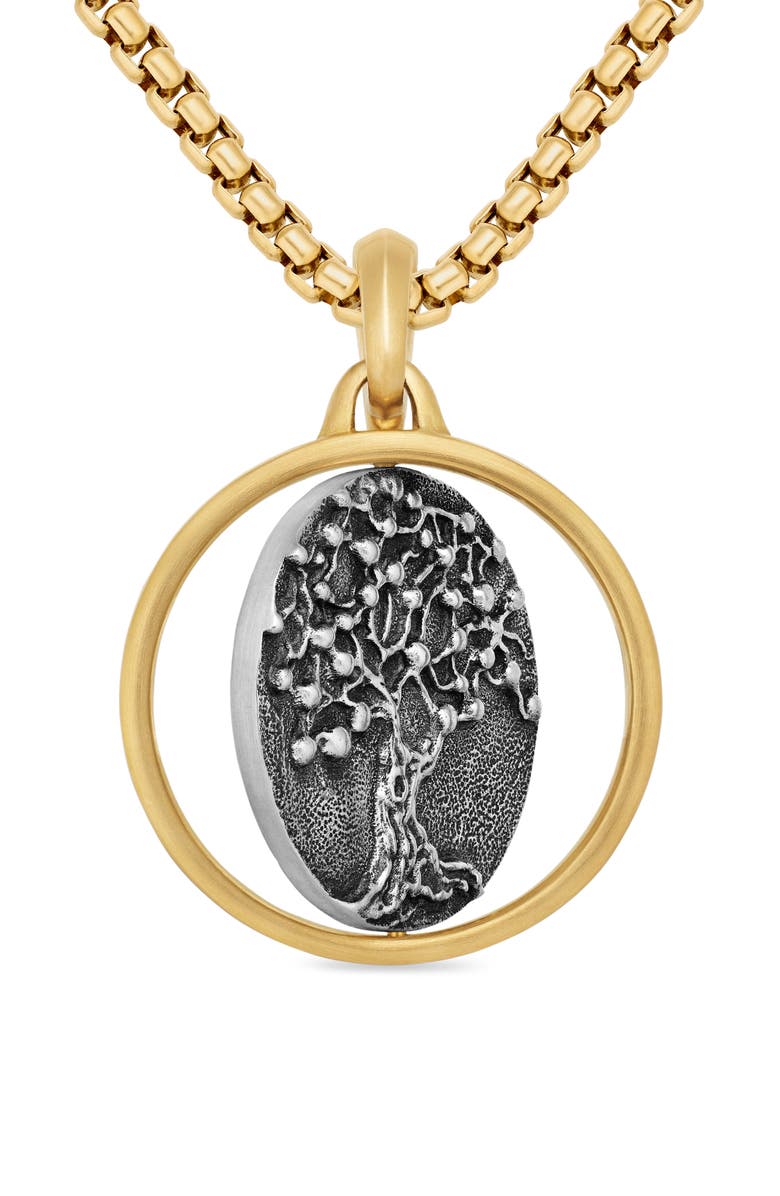 David Yurman Life & Death Duality Amulet in Sterling Silver with 18K Yellow Gold, Alternate, color, Sterling Silver With 18K Gold