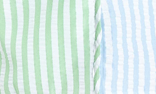 English Factory Seersucker Striped Colorblock In Multi