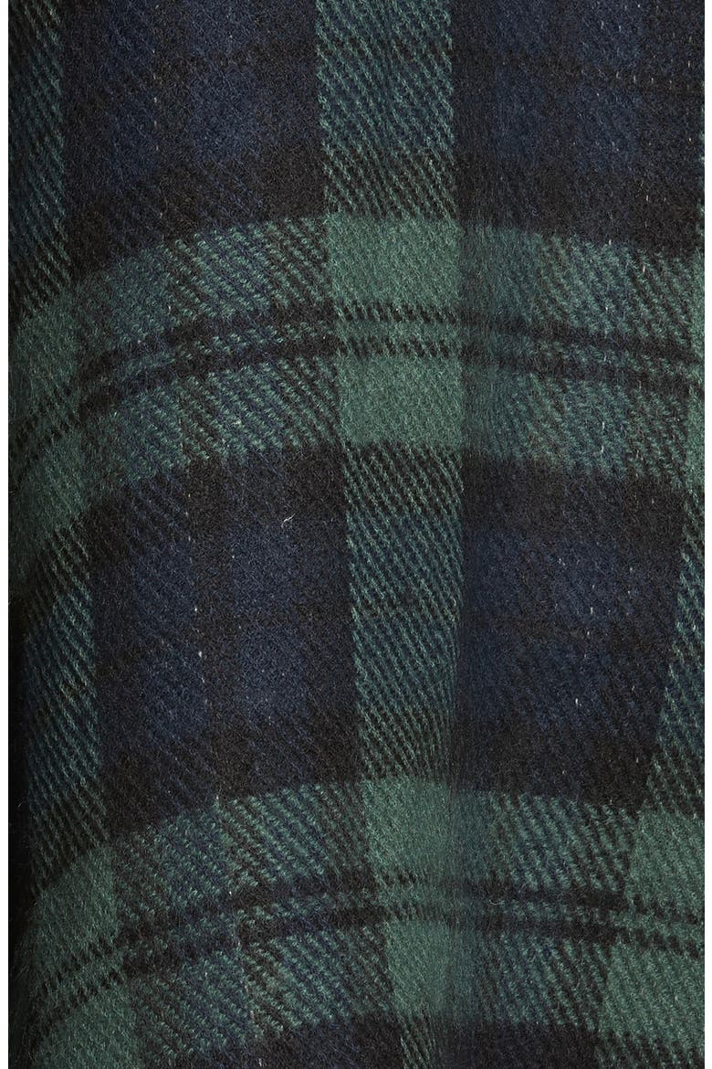 'Double Plaid' Reversible Cape, Alternate, color, GREEN
