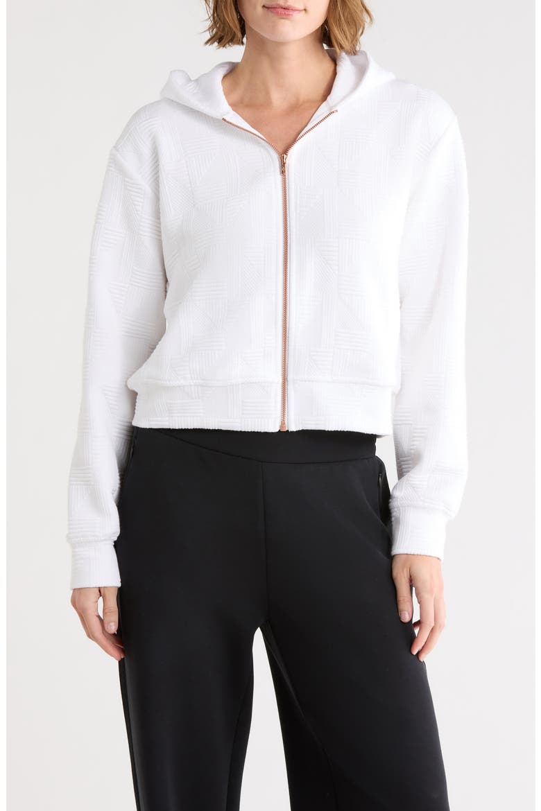 GOWALK Everywhere Diamond Full Zip Jacket, Main, color, BRIGHT WHITE
