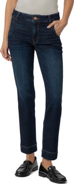 KUT from the Kloth Reese High Rise Ankle Slim Straight Leg Jeans