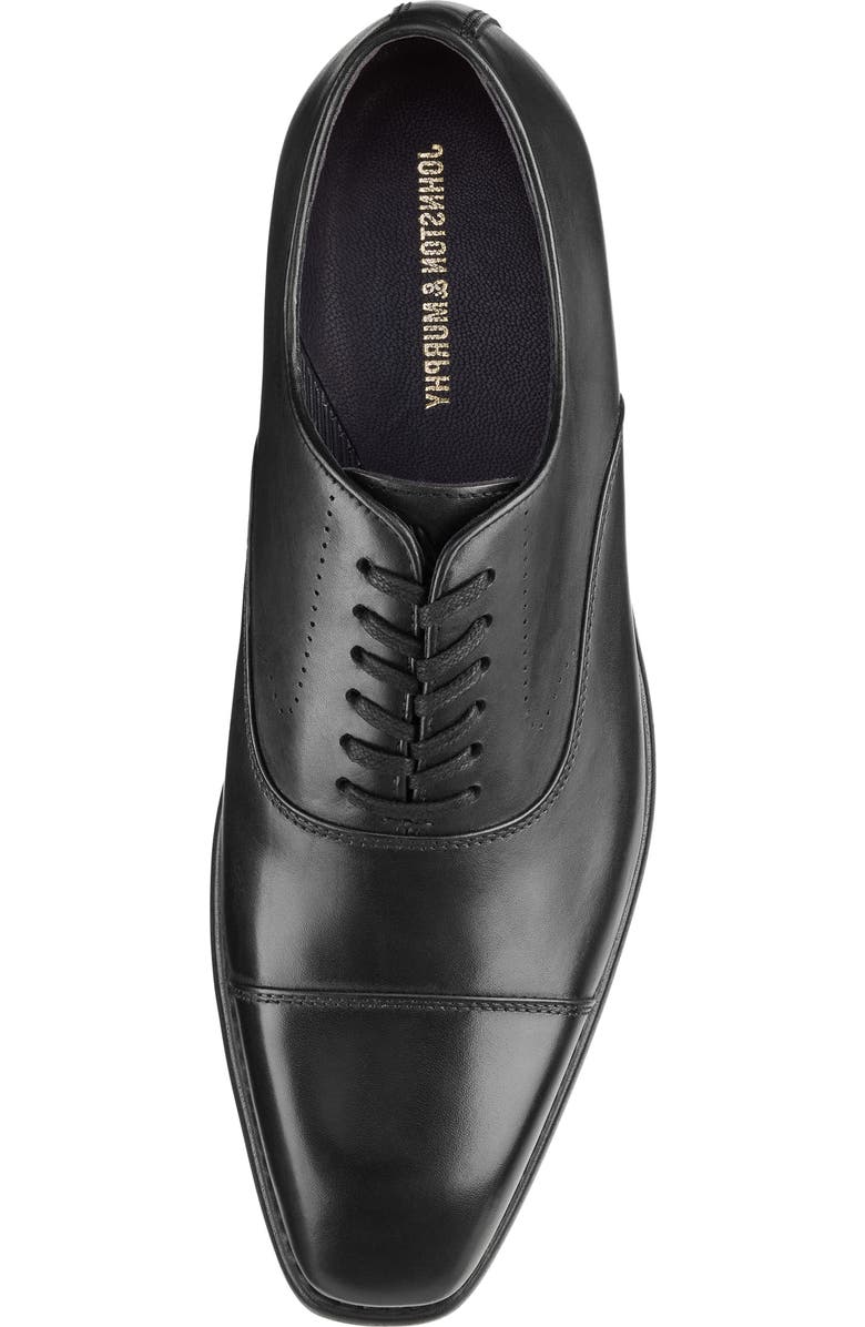 Johnston & Murphy Ashton Cap Toe Derby, Alternate, color, Black Full Grain