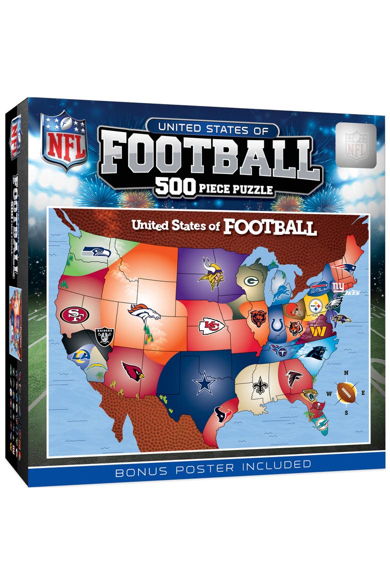 NFL - League Map 500 Piece Jigsaw Puzzle, Main, color, Multicolor