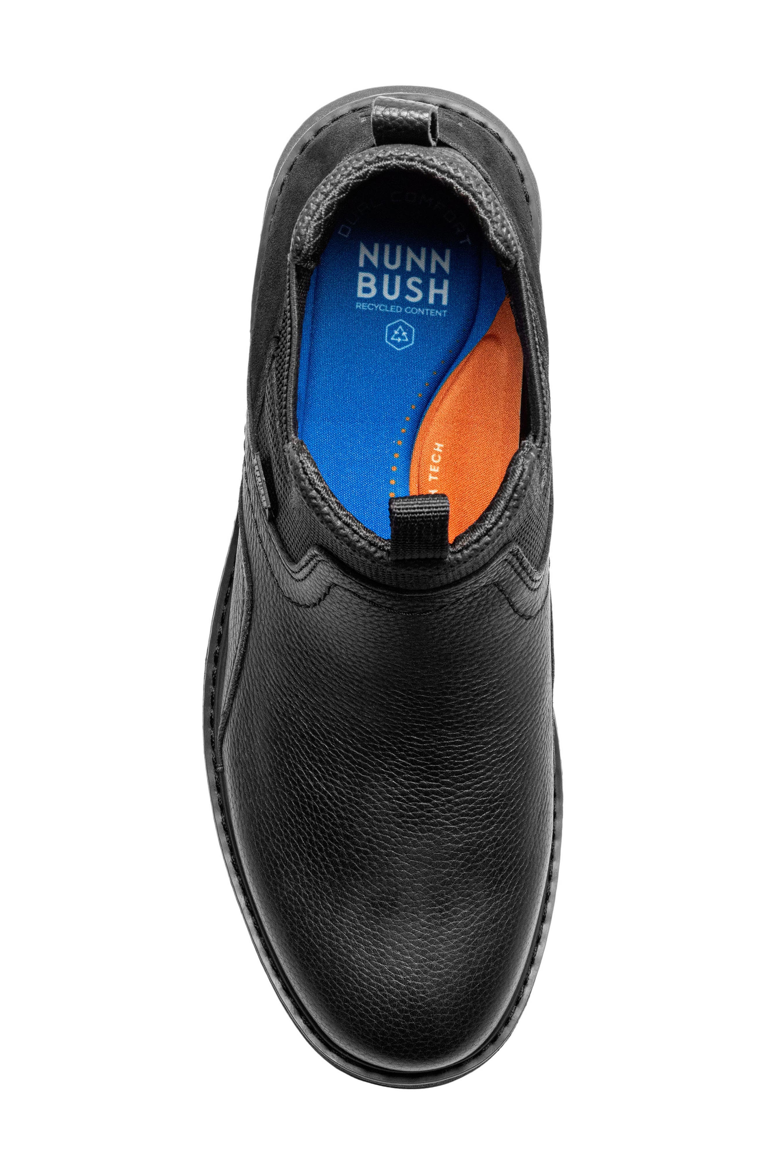 NUNN BUSH Karnak Plain Toe Chelsea Boot, Alternate, color, Black Tumble