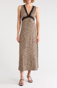 Loveappella Lace V-Neck Maxi Dress
