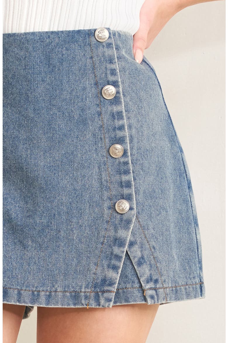 Denim Skort, Alternate, color, LIGHT INDIGO