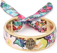 Kurt Geiger London Floral Fabric Tie Cuff Bracelet