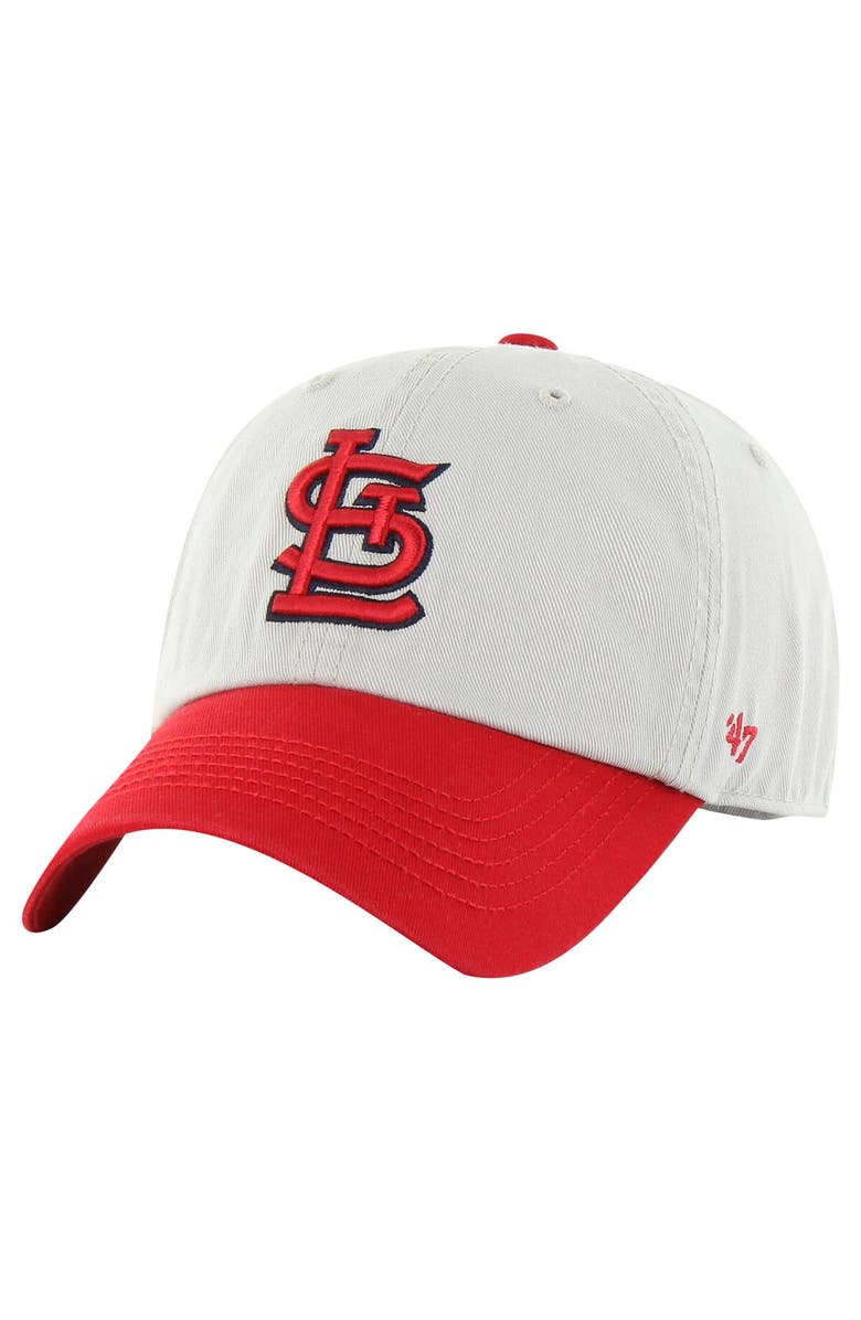 '47 Men's '47 Gray/Red St. Louis Cardinals Sure Shot Classic Franchise Fitted Hat, Alternate, color, Gray