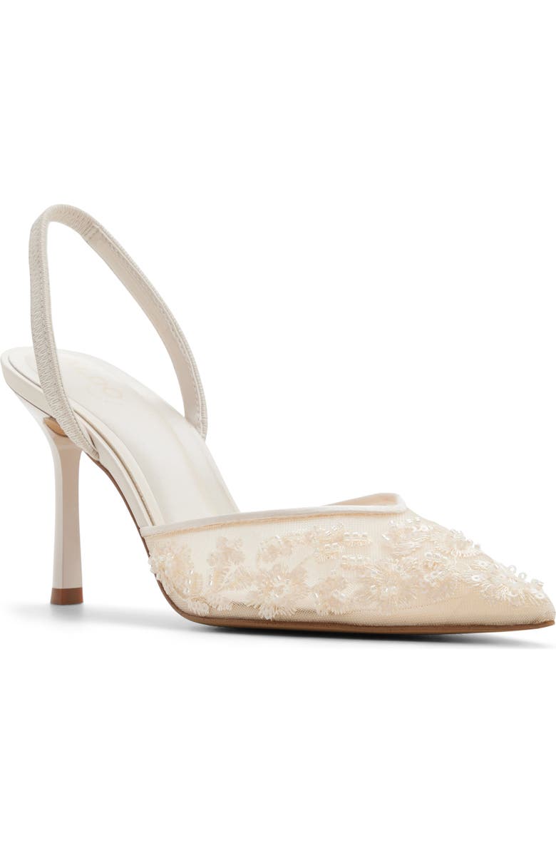 ALDO Carollina Slingback Pointed Toe Pump, Main, color, Cream