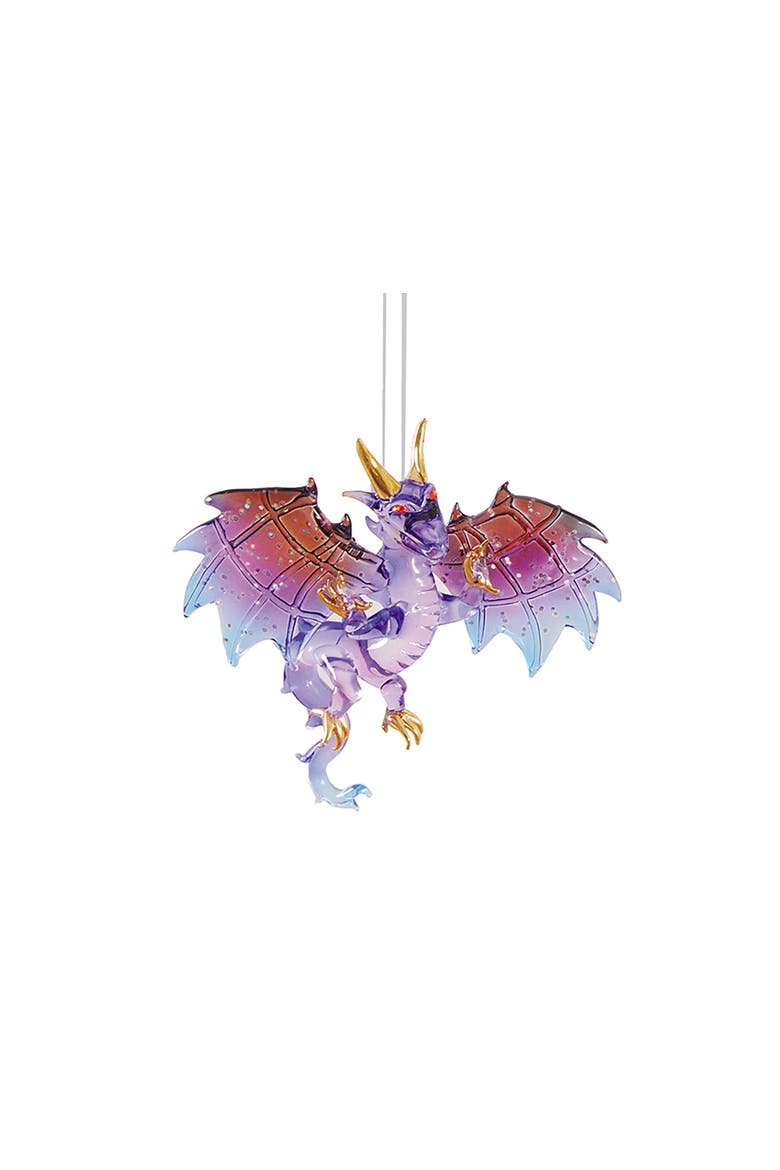 Winged Dragon Ornament A/3, Alternate, color, Blue