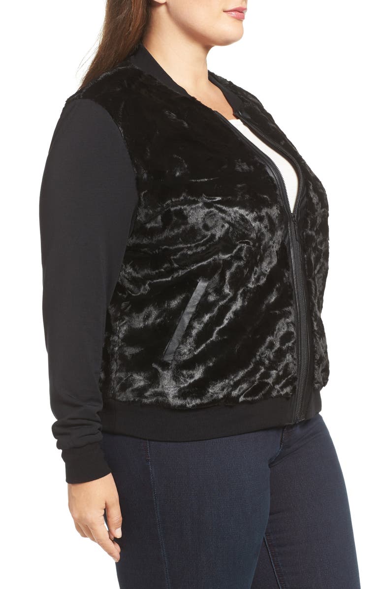 Tart Watson Faux Fur Bomber Jacket, Alternate, color, 