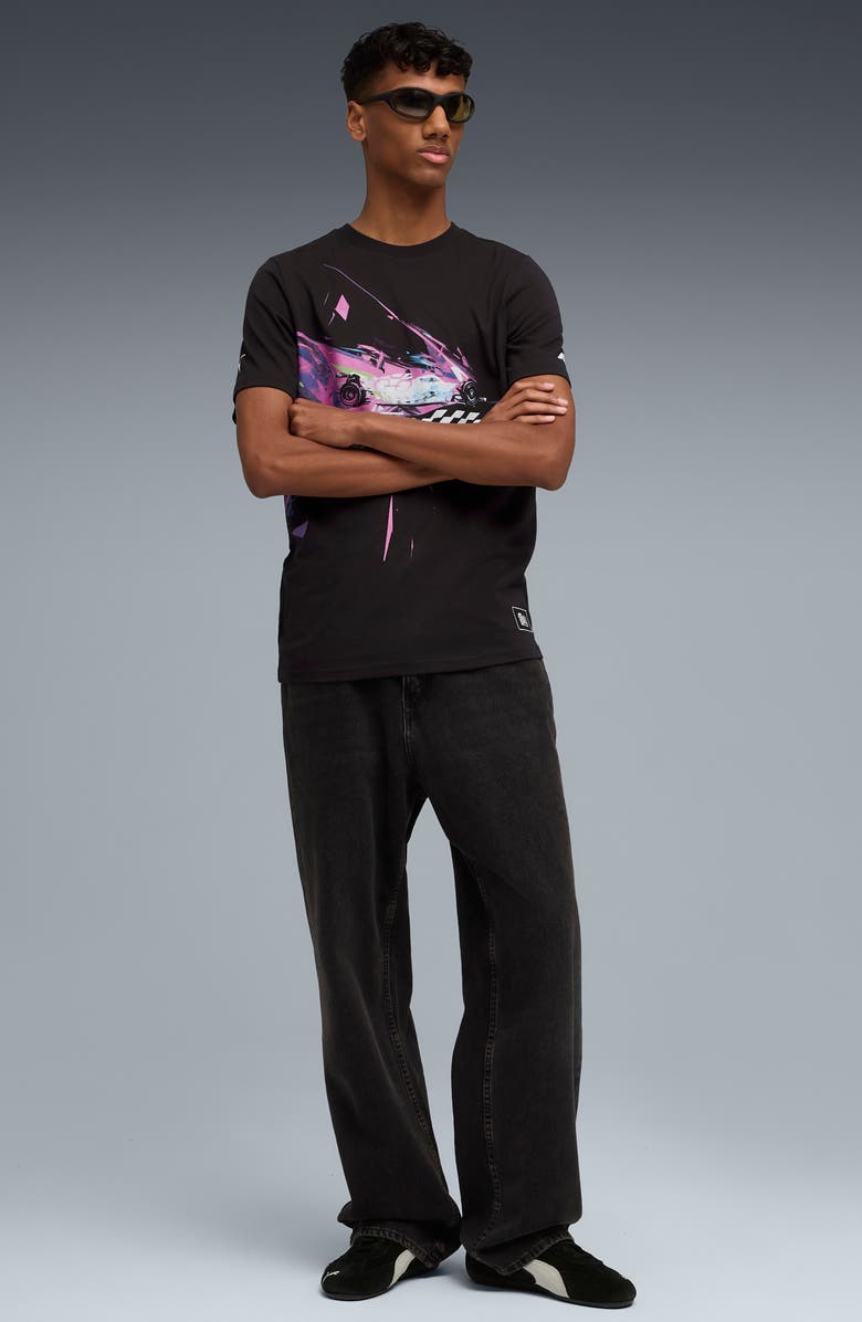 PUMA Formula 1<sup>®</sup> Las Vegas Race Graphic T-Shirt, Alternate, color, Puma Black