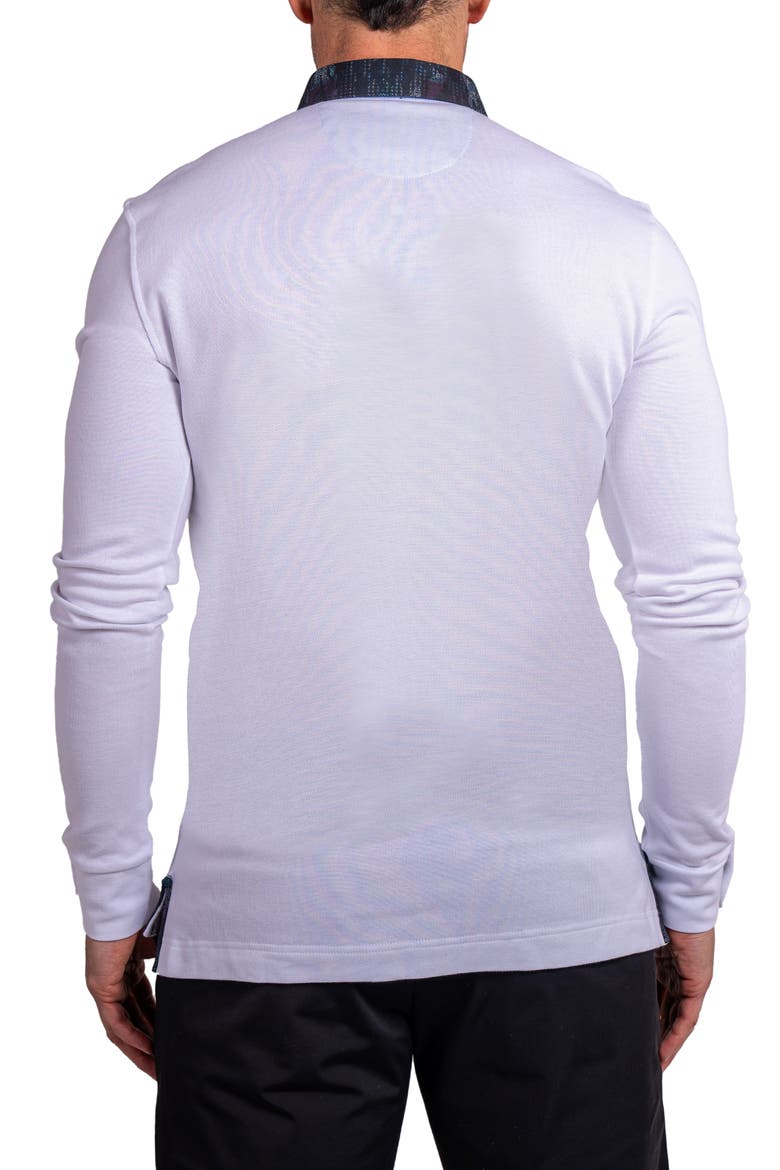 Newton Ascension0010 White Long Sleeve Button-Down Polo, Alternate, color, WHITE