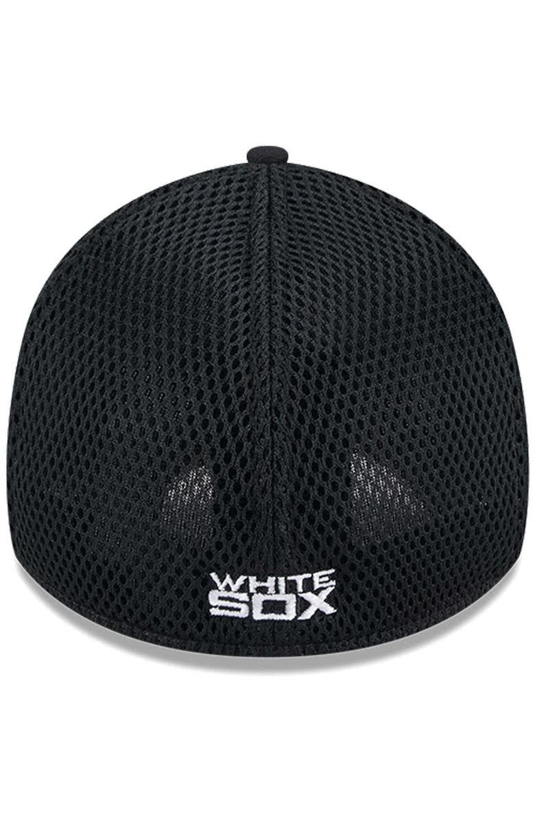 New Era Men's New Era Chicago White Sox Evergreen Black & White Neo 39THIRTY Flex Hat, Alternate, color, Black