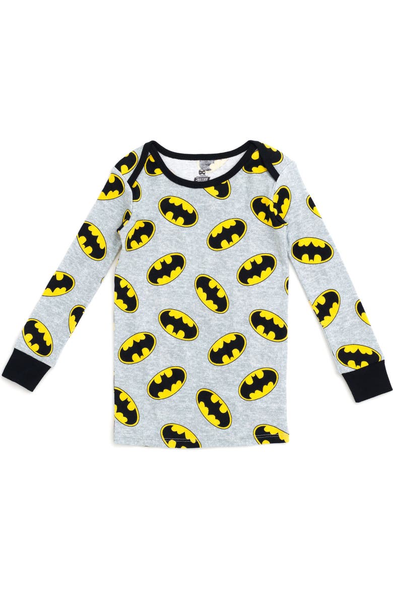 Justice League 2-Piece Pajama Shirt and Pants Set, Alternate, color, Batman Heather Gray