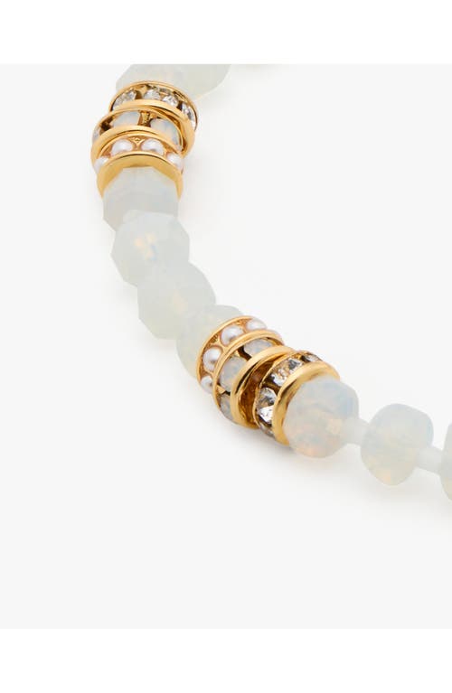 Kate Spade New York Mixed Stone Beaded Slider Bracelet In White
