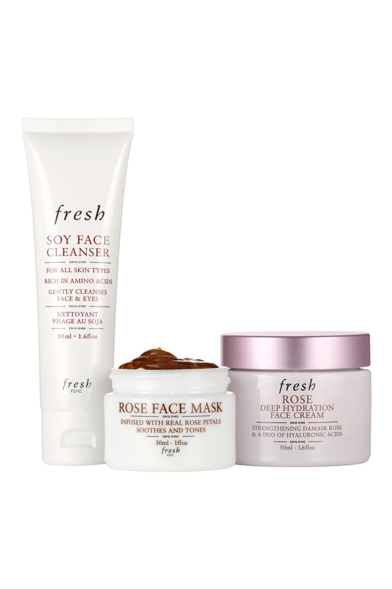 Full Size Rose & Hyaluronic Acid Deep Hydration Face Moisturizer Set USD $86 Value/CAD $113 Value, Alternate, color, NO COLOR