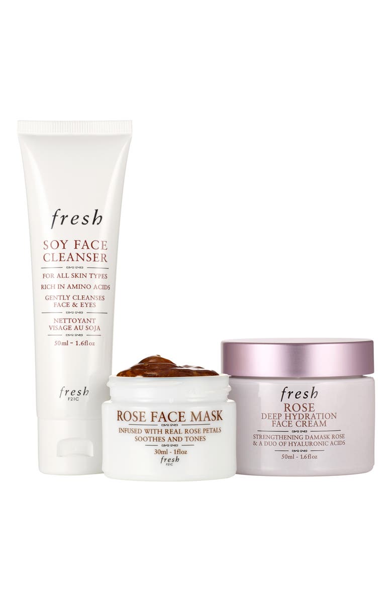 Fresh<sup>®</sup> Full Size Rose & Hyaluronic Acid Deep Hydration Face Moisturizer Set USD $86 Value/CAD $113 Value, Alternate, color, 