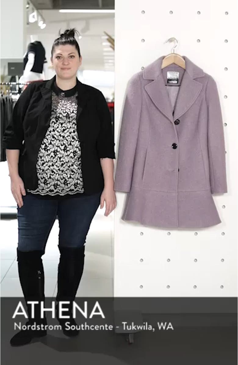 Notch Lapel Peplum Coat, sales video thumbnail