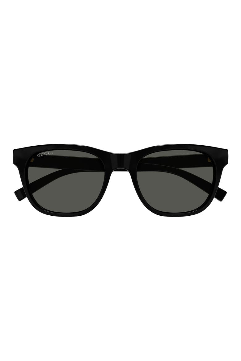 54mm Round Sunglasses, Main, color, BLACK