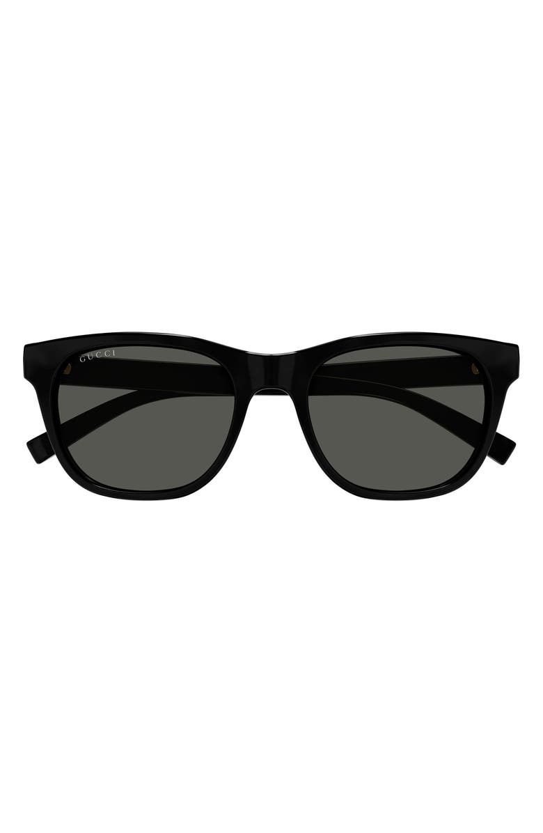 Gucci 54mm Round Sunglasses, Main, color, Black