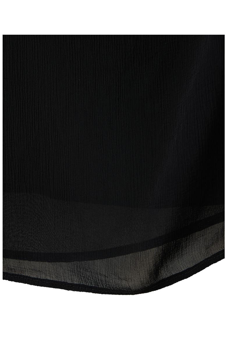 Rosette Chiffon Halter Top, Alternate, color, BLACK