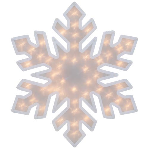 Northlight Lighted Snowflake Chistmas Window Decoration In White