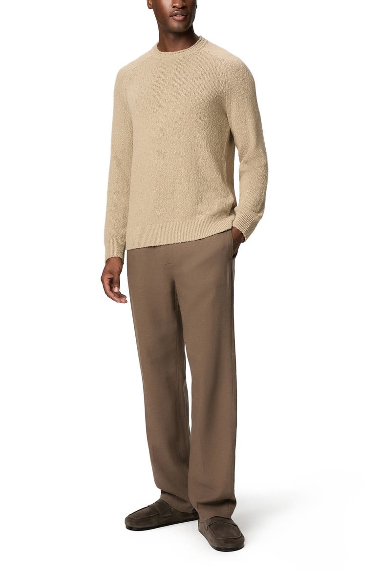 Banuelo Bouclé Cotton Crewneck Sweater, Alternate, color, FARRO