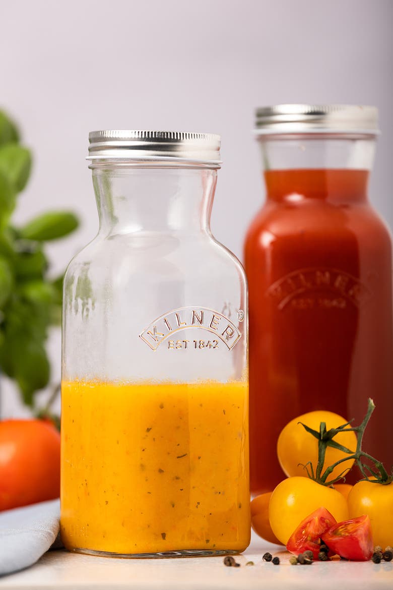 Juice and Sauce Glass Bottle, 34 Ounce, Alternate, color, Clear