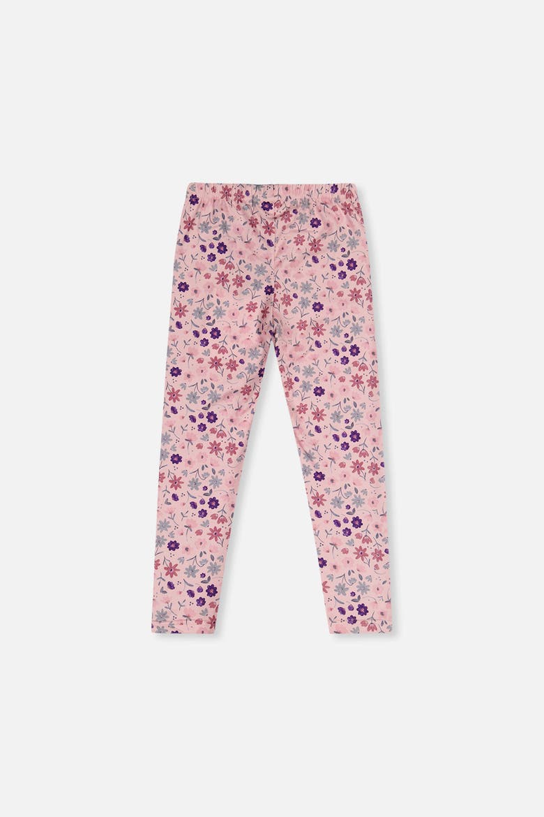 Soft Elastic Waistband Allover Daisies Leggings, Alternate, color, Pink Daisies Print