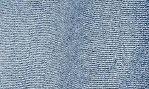 Vigoss Marley Frayed Ripped Mid Thigh Denim Shorts In Med Wash