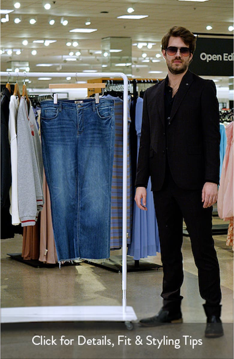 Kelsey High Waist Raw Hem Ankle Flare Jeans, sales video thumbnail