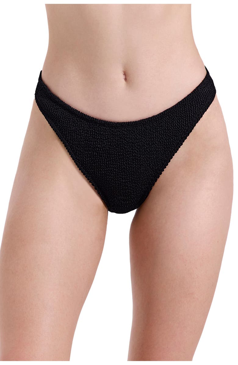 Luma Gottex Tulum High Leg Low Rise Bikini Bottom, Main, color, Black
