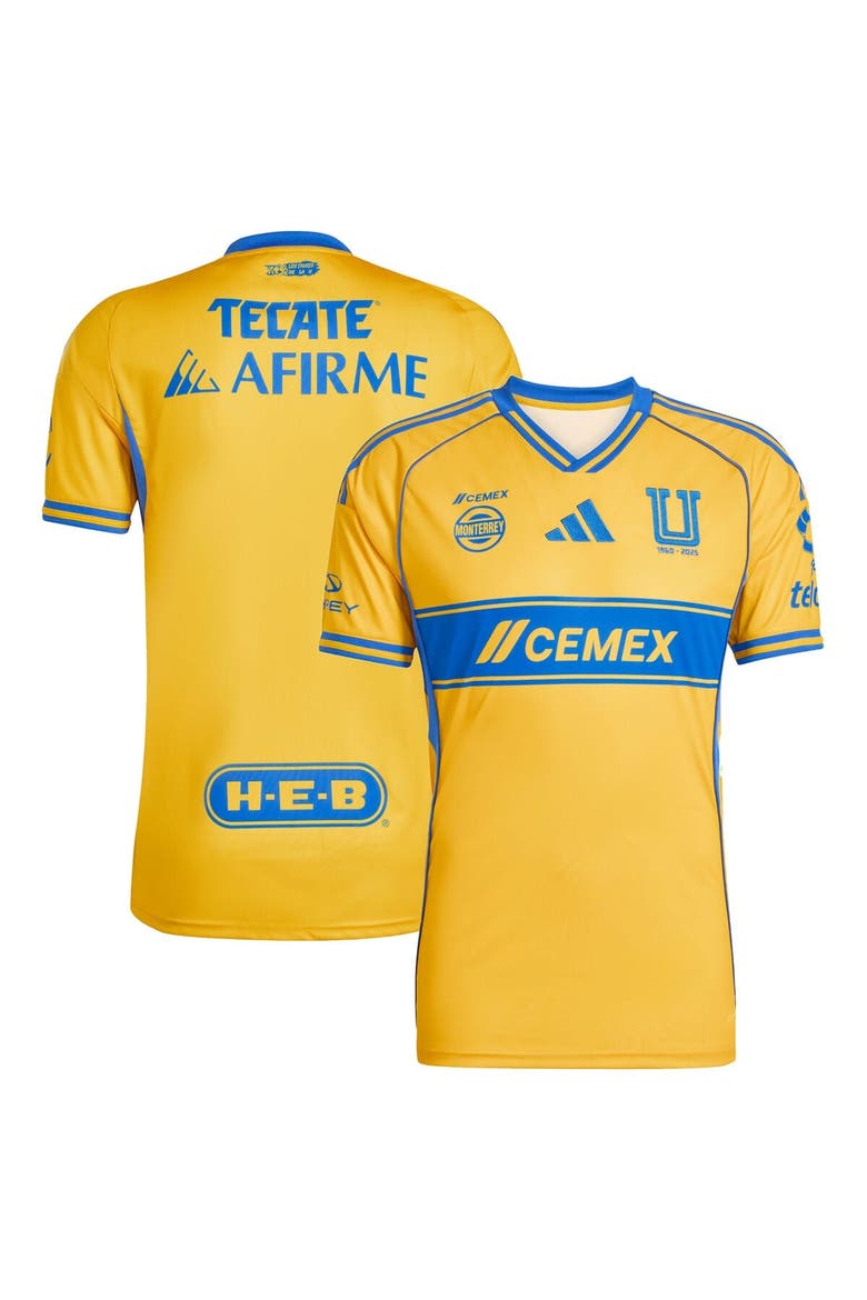 Men's adidas Gold Tigres UANL 2025/26 Home Replica Jersey, Alternate, color, Gold