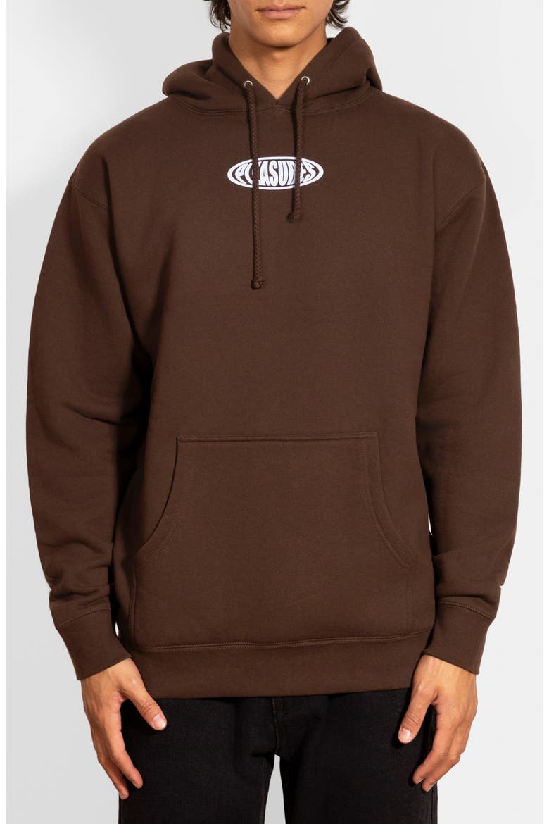 Overview Logo Graphic Hoodie, Main, color, BROWN