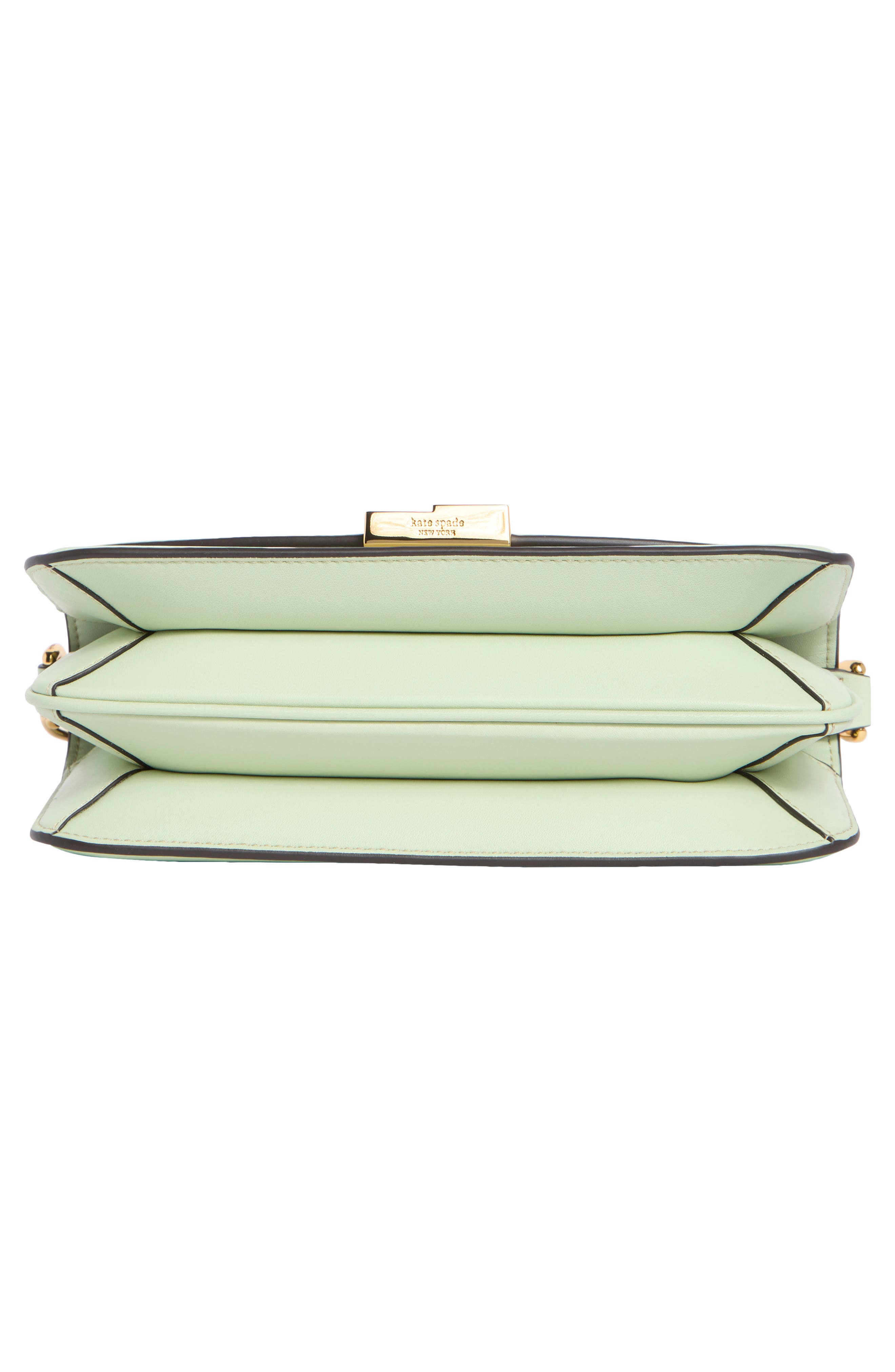 dakota small leather crossbody bag, Alternate, color, OAK MOSS